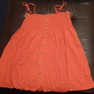 Tie String Burnt Orange Dress